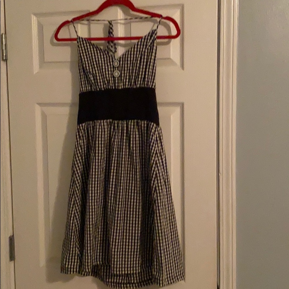 Black and white gingham summer dress